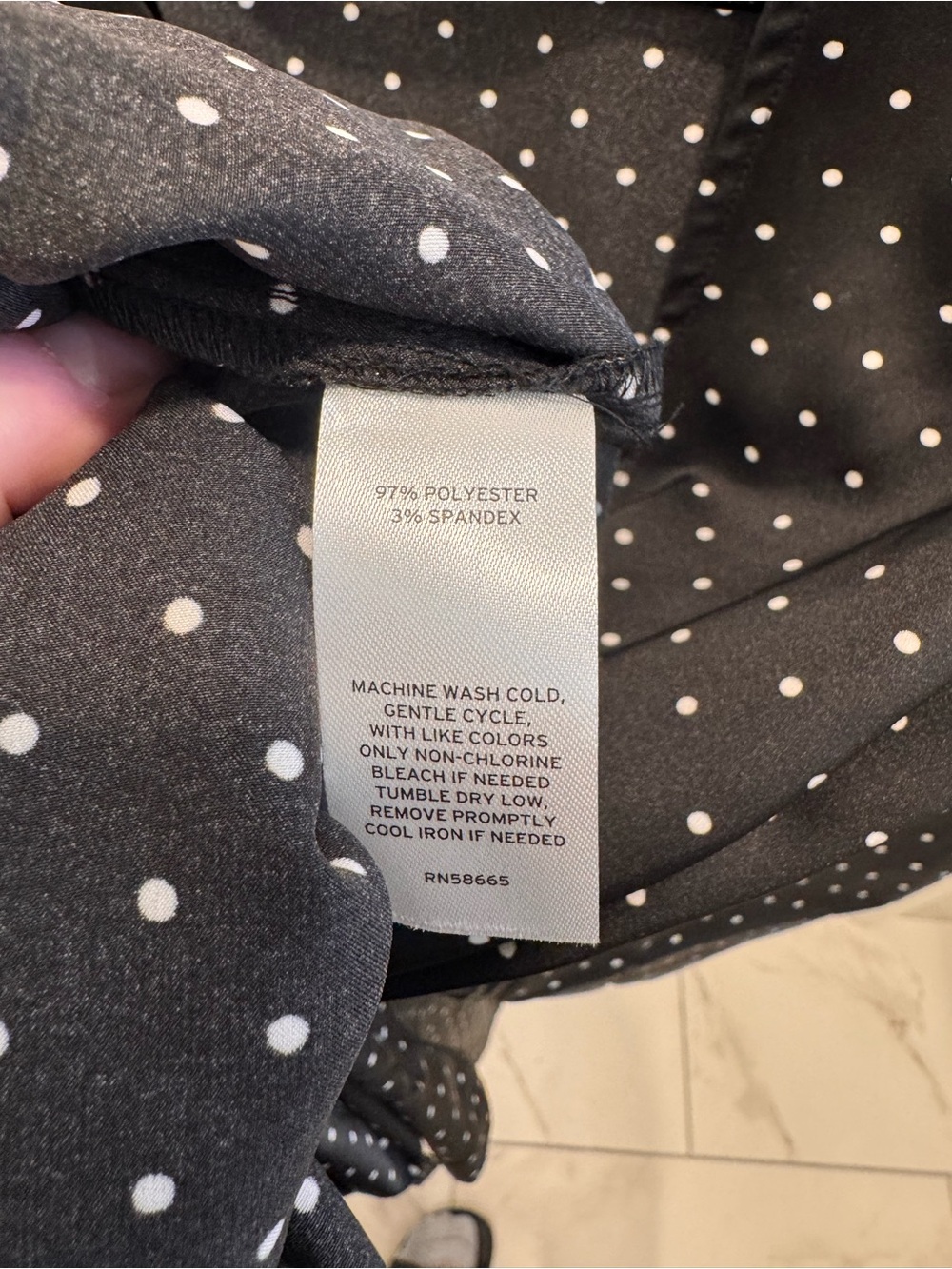 Open Edit Black Polka Dot Tie-Waist Robe - worn once! - Picture 4 of 4